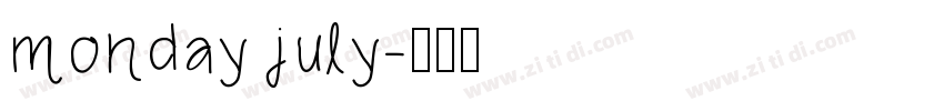 monday july字体转换
